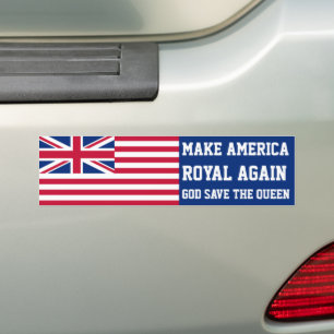 Funny Red Blue Make America Royal Again Graphic Bumper Sticker