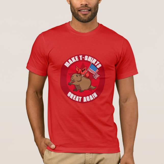Funny Red Cardinal Make T-Shirts Great Again Art (Front)