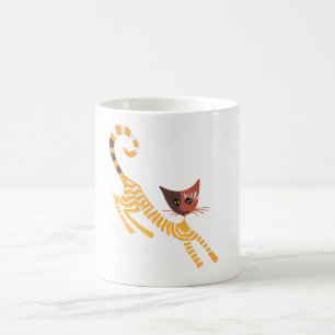 Funny red cat coffee mug