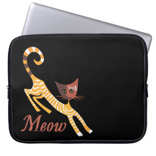 Funny red cat laptop sleeve
