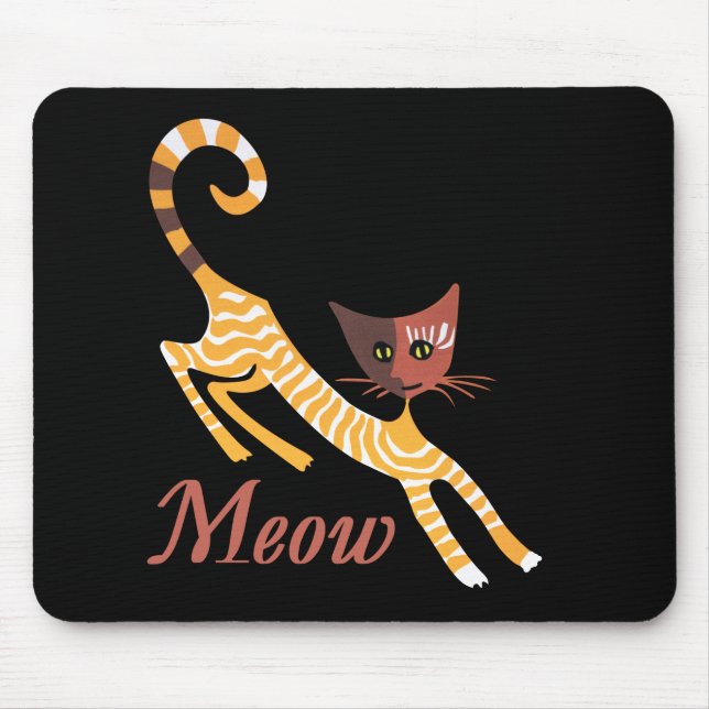 Funny red cat mouse mat (Front)