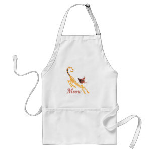 Funny red cat standard apron