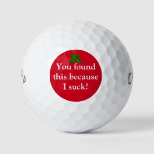 Funny Red Christmas I Suck Golf Balls