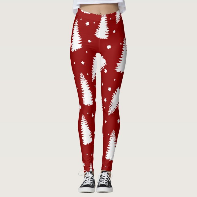 Funny red Christmas Leggings (Front)