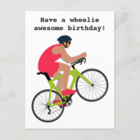 Funny red cycling pun for cyclist birthday