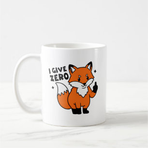 Funny Red Fox Animal Pun Black White Minimalist Coffee Mug