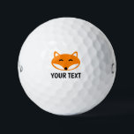 Funny red fox logo custom golf ball gift set<br><div class="desc">Funny red fox logo custom golf ball gift set. Initialled golf balls with fun typography. Custom monogram golfing balls for golf players. Monogrammed golf balls with cute animal design. Personalised monogram golf ball set with modern lettering. Customisable template with custom name or monogrammed initial letters. Fun corporate business gift idea...</div>