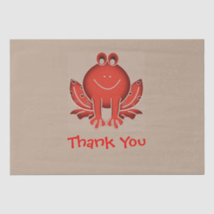 funny red frog - Thank You Tissue Paper