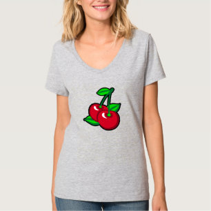 Funny Red Green Black Cherries Fruit Pop Art T-Shirt