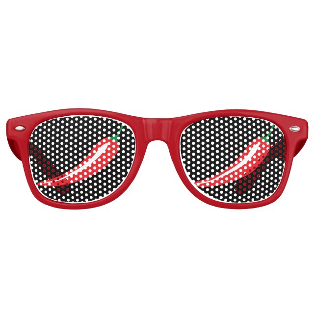Funny red hot chilli pepper party shades sunglasse (Front)