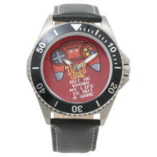 Funny Red Joystick Father's Day Watch