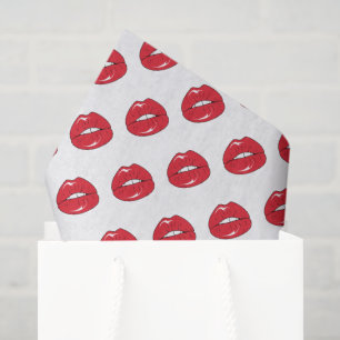 Funny Red Lips  Tissue Paper