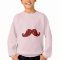 FUNNY RED MUSTACHE PRINTED GLITTER