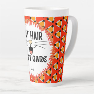 Funny Red Orange Black Cat Lover Latte Mug