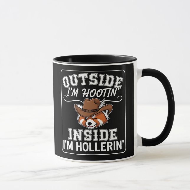 Funny Red Panda Cowboy  Mug (Right)
