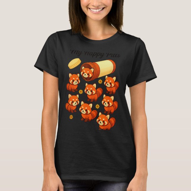 Funny Red Panda My Happy Lls Animal Lover Boys Gir T-Shirt (Front)