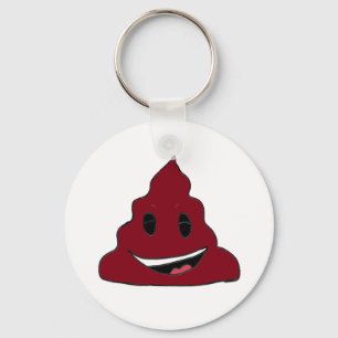 Funny Red Poop Emoji Keychain