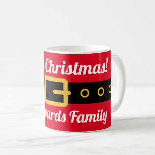 Funny red Santa Claus costume custom Christmas Coffee Mug