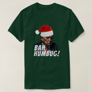 Funny Red Santa Hat Trump Ugly Christmas T-Shirt