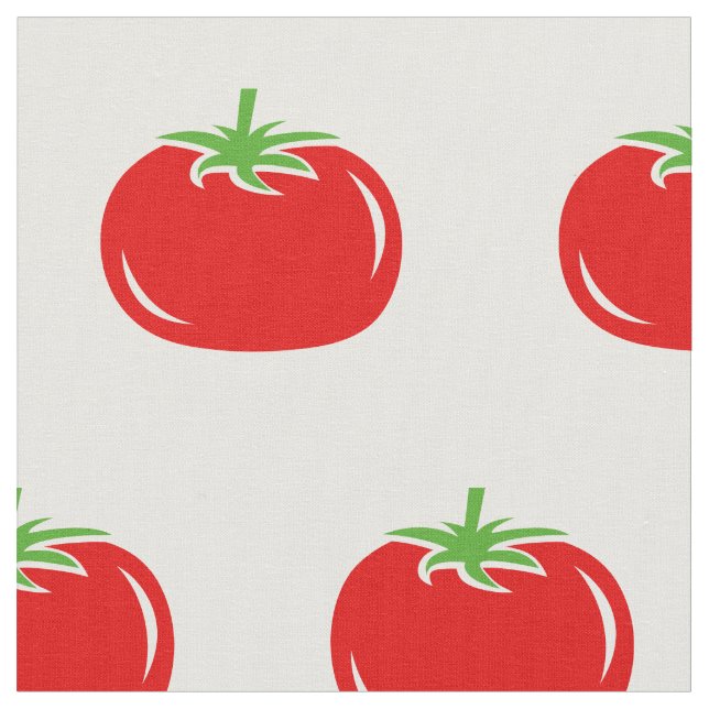 Funny red tomato pattern DIY textile fabric (Close Up)