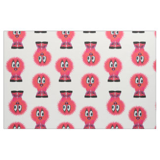 Funny Red Warm Fuzzy Critter Fabric