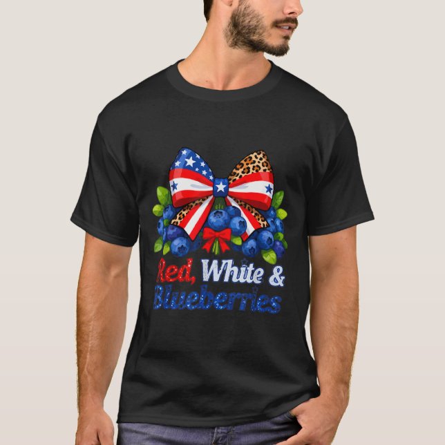 Funny Red White And Blueberries Matching Graphic P T-Shirt (Front)