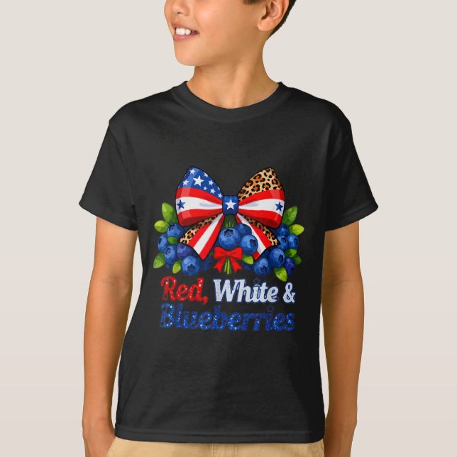 Funny Red White And Blueberries Matching Graphic P T-Shirt (Front)