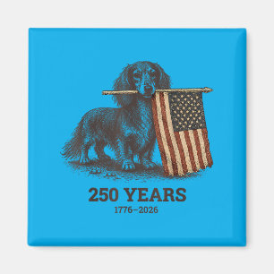 Funny Red White And Long Hair Dachshund Weiner 250 Magnet