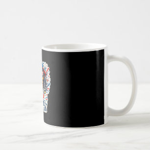 Funny red white and woof dachshund dog patriotic coffee mug