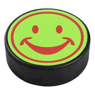 Funny red + your backg. & ideas hockey puck