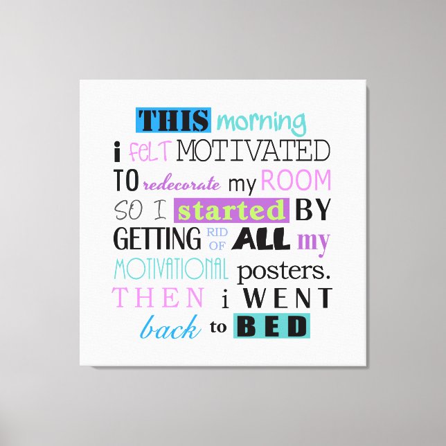 Funny Redecorate Demotivate Light Background ID113 Canvas Print (Front)