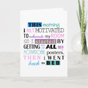 Funny Redecorate Demotivate Light Background ID113 Card