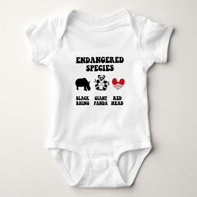 Funny redhead baby bodysuit (Front)