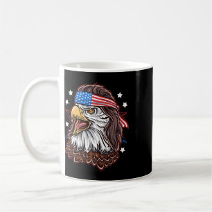 Funny Redneck 80s Patriotic Proud Mullet American  Coffee Mug
