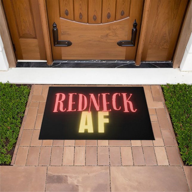 Funny Redneck AF Neon Doormat (Outdoor)