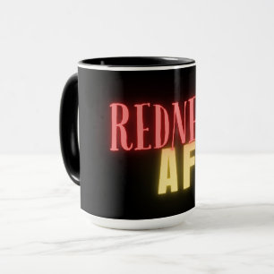 Funny Redneck AF Neon Personalised Mug