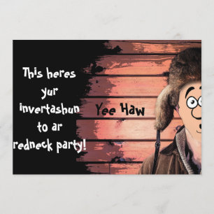 Funny Redneck Party Theme Invitation