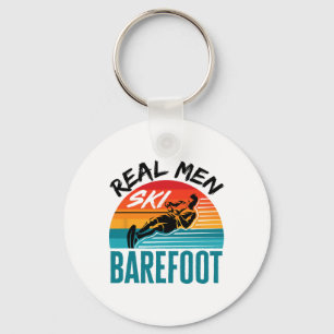 Funny Refoot Water Skiing Skier Real Men Ski Refoo Key Ring