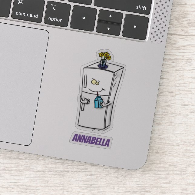 Funny refrigerator cartoon illustration (Detail)