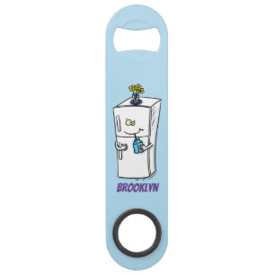 Funny refrigerator cartoon illustration