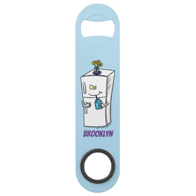 Funny refrigerator cartoon illustration (Front)
