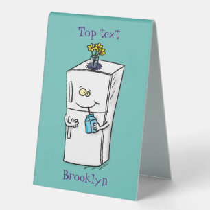 Funny refrigerator cartoon illustration