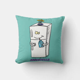 Funny refrigerator cartoon illustration cushion
