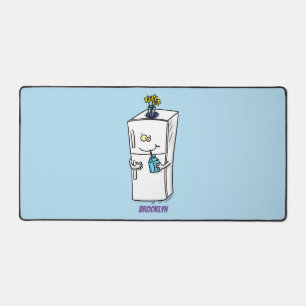 Funny refrigerator cartoon illustration desk mat