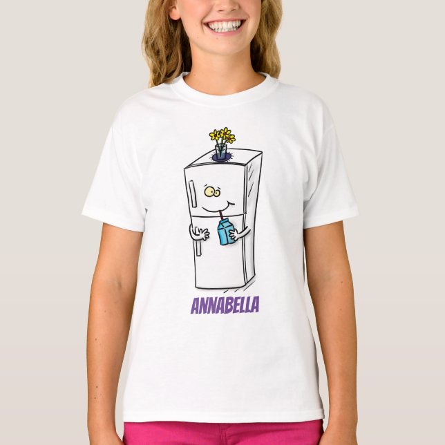 Funny refrigerator cartoon illustration T-Shirt (Front)