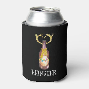 Funny Reinbeer Beer Lover Christmas Can Cooler