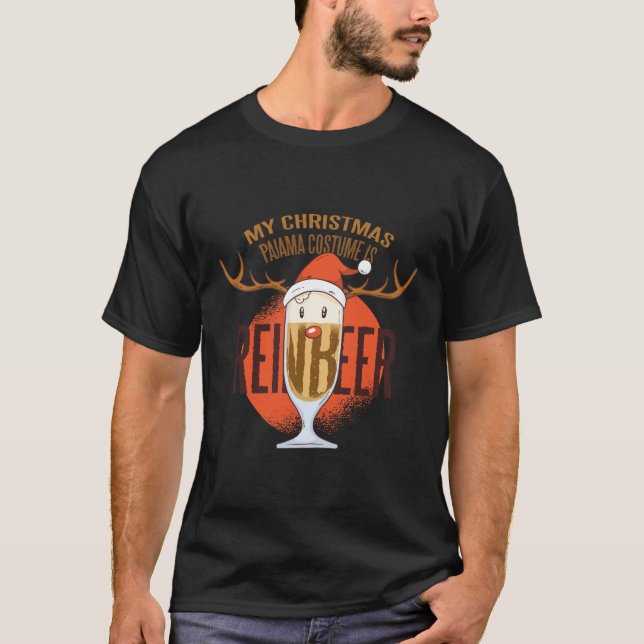 Funny REINBEER Christmas Clothing For BEER Lovers T-Shirt (Front)