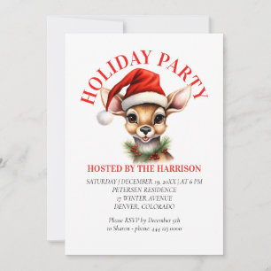 Funny Reindee Christmas Wishes Invitation