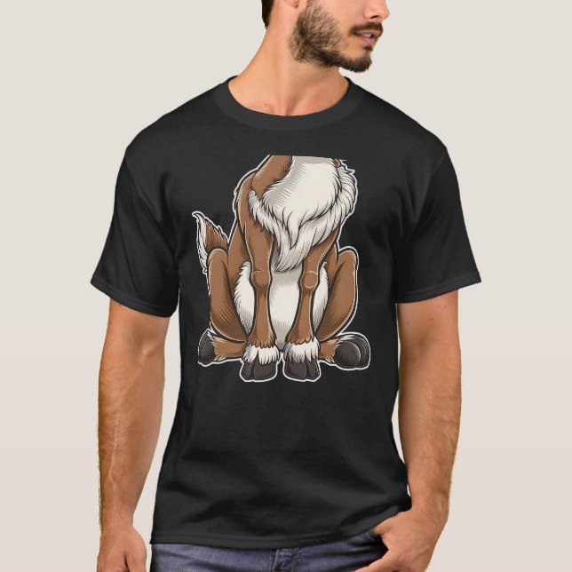 Funny Reindeer Adult Kids Men Women Brown Deer Cos T-Shirt (Front)