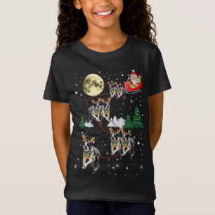 Funny Reindeer Boston Terriers Xmas Christmas Dog T-Shirt